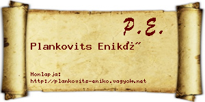 Plankovits Enikő névjegykártya